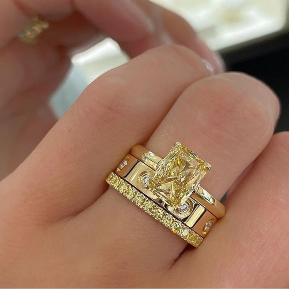 Luxury Screw Band CZ Diamant Ring 925 Silver Gold - Picture 3 of 16
